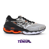 Tênis Mizuno Wave Creation 20 Cinza/Laranja