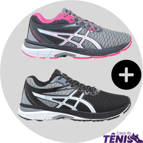 2 PARES Asics Revelation MASC e FEM COMPRE 1 LEVE 2