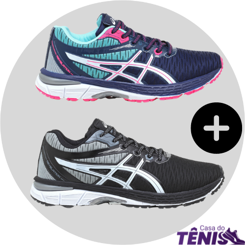 2 PARES Asics Revelation MASC e FEM COMPRE 1 LEVE 2