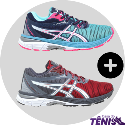 2 PARES Asics Revelation MASC e FEM COMPRE 1 LEVE 2