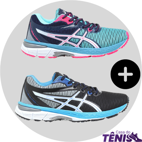 2 PARES Asics Revelation MASC e FEM COMPRE 1 LEVE 2