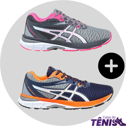 2 PARES Asics Revelation MASC e FEM COMPRE 1 LEVE 2