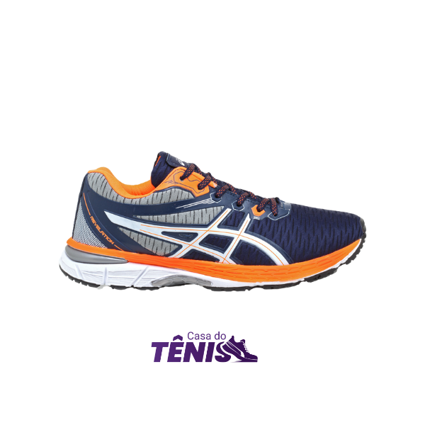 Asics Revelation Marinho e Laranja